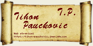 Tihon Paučković vizit kartica